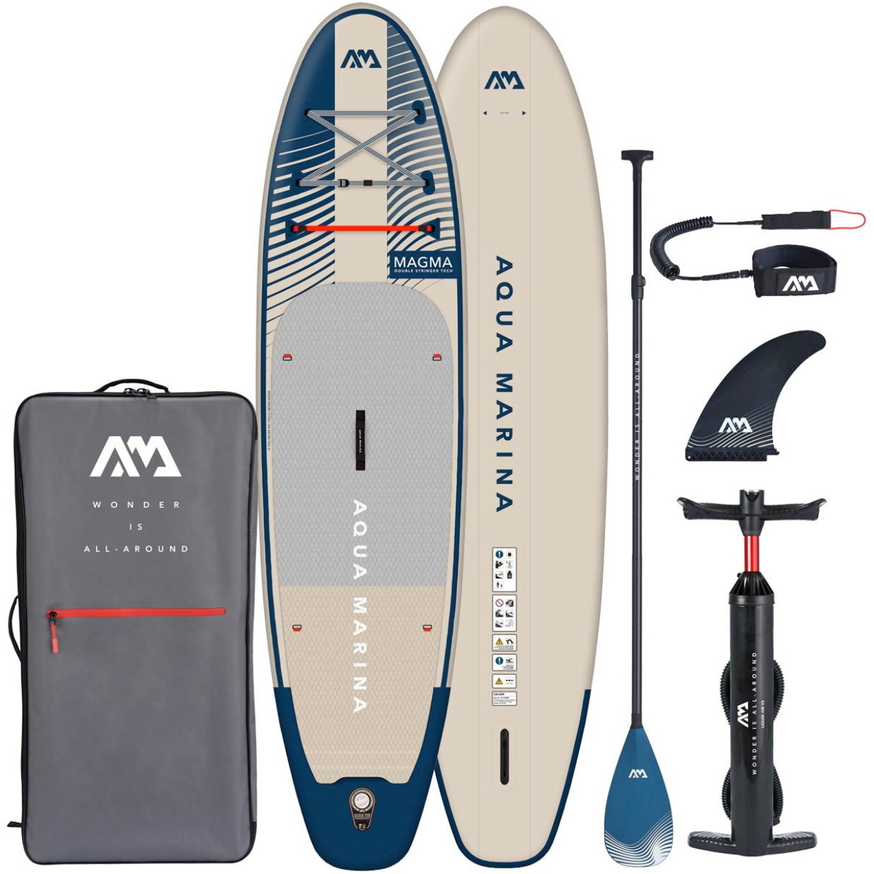 2026 Aqua Marina Magma iSUP With Hybrid Paddle 46125 - Earth Wave